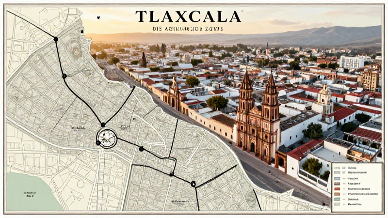 TLAXCALA: DESCUBRE SU UBICACIÓN Y SECRETOS MAPA 2023 3 Tlaxcala: mapa histórico con iluminación dorada