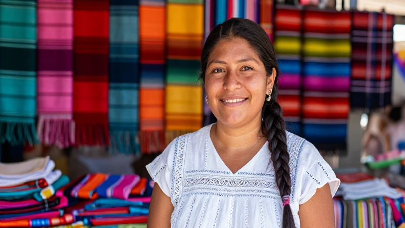 Todo México: Descubre la CARA AMABLE y LO MEJOR de MÉXICO 8 Mujer mestiza sonriente en un mercado vibrante
