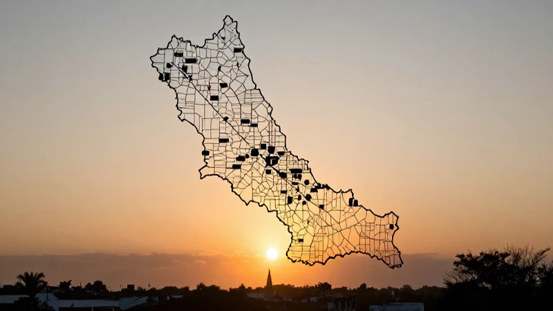 Sinaloa: mapa, siluetas y puesta de sol