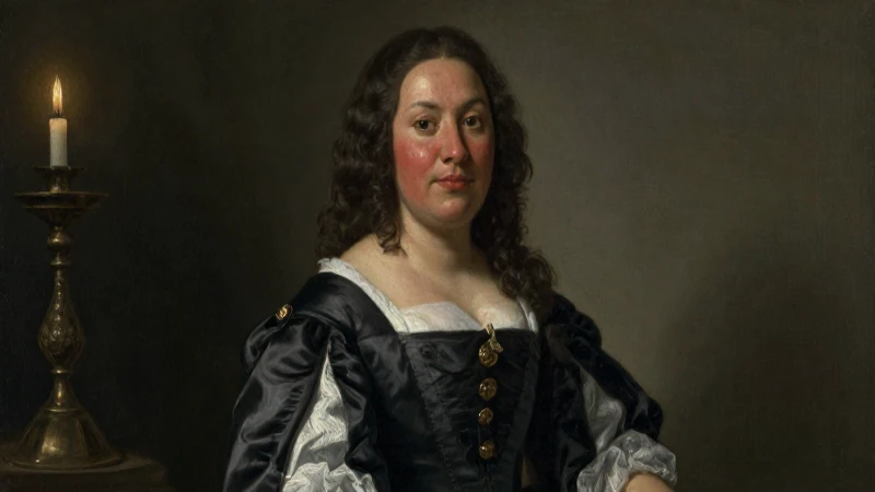 Retrato mestizo mexicano, estilo Vermeer, luz suave
