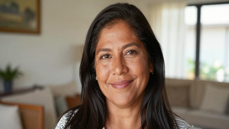 Mujer mexicana sonriendo con luz cálida