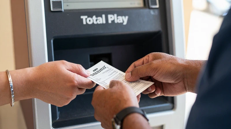 Hombre mexicano paga en Kiosk Total Play