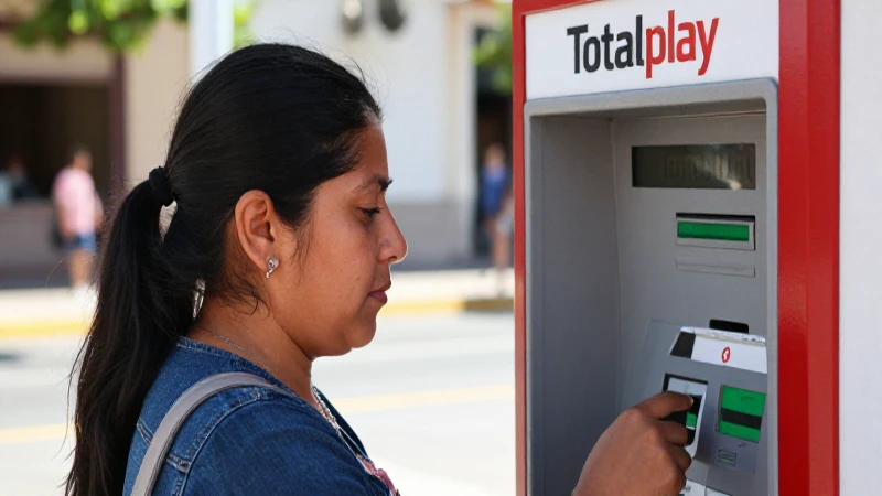 Totalplay Aguascalientes ofrece paquetes completos y contactos para pago 4 Mujer mexicana paga en un kiosko soleado