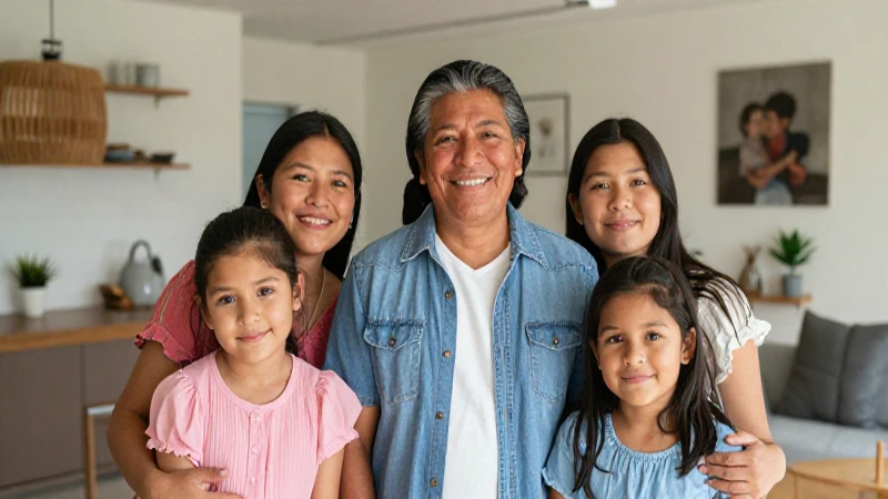 Velocidades de Internet y tarifas de Totalplay en Colima 5 Familia mestiza sonriente en hogar moderno y cálido
