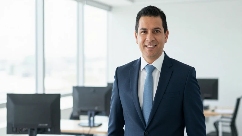Hombre de negocios en oficina, foto profesional