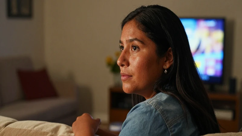 Mexicano mestizo ve la televisión cómodamente