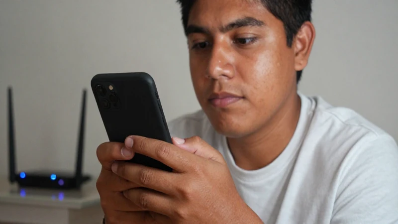 Cómo configurar un router TP-Link como repetidor de señal Wi-Fi 8 Primer plano de persona mestiza con móvil