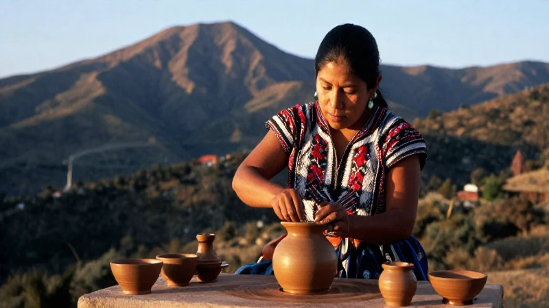 Cultura Mixteca - DESCUBRE sus TRADICIONES y CARACTERÍSTICAS 6 Artesanía oaxaqueña en luz dorada