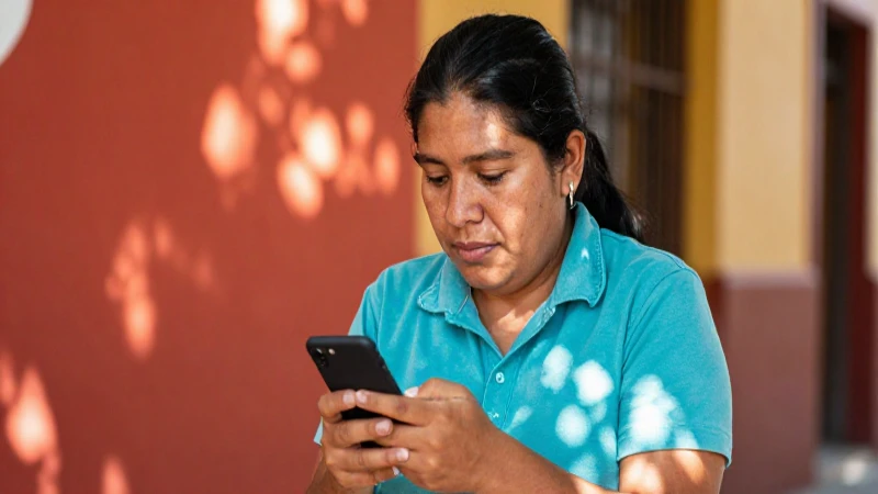 Joven mestiza, soleada y con móvil