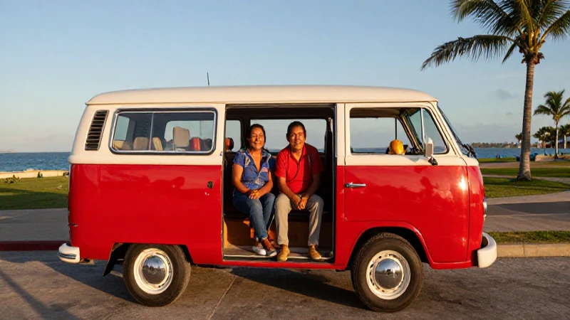 Viaja cómodo con Transporte Huatulco 2000 en México 3 Transporte turístico mexicano en la costa al atardecer