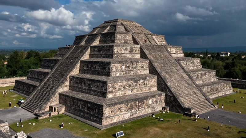 Cultura Teotihuacana: DESCUBRE su UBICACIÓN y MISTERIOS 4 Pirámide y templo antiguos bajo luz solar