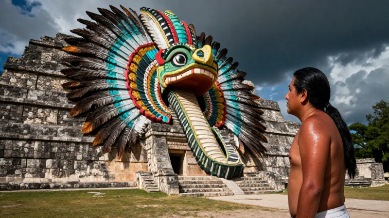 Quetzalcóatl emerge místico de ruinas antiguas