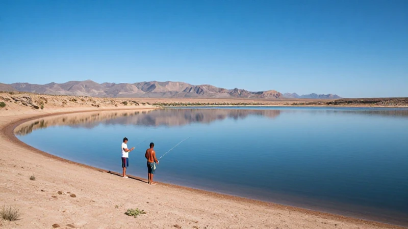 RÍOS de SONORA: DESCUBRE PRESAS y ACUÍFEROS ESPECTACULARES 5 Paisaje desértico con pescadores al reflejo del cielo