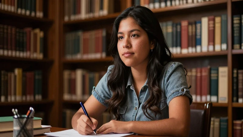 Por qué estudiar psicología en las mejores universidades de México 3 Joven mestiza estudia psicología en biblioteca cálida