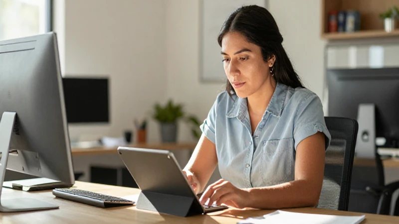 Cuál es el costo de contratar VeTV por 15 días en 2019 6 Mujer mexicana calcula costes en una oficina iluminada